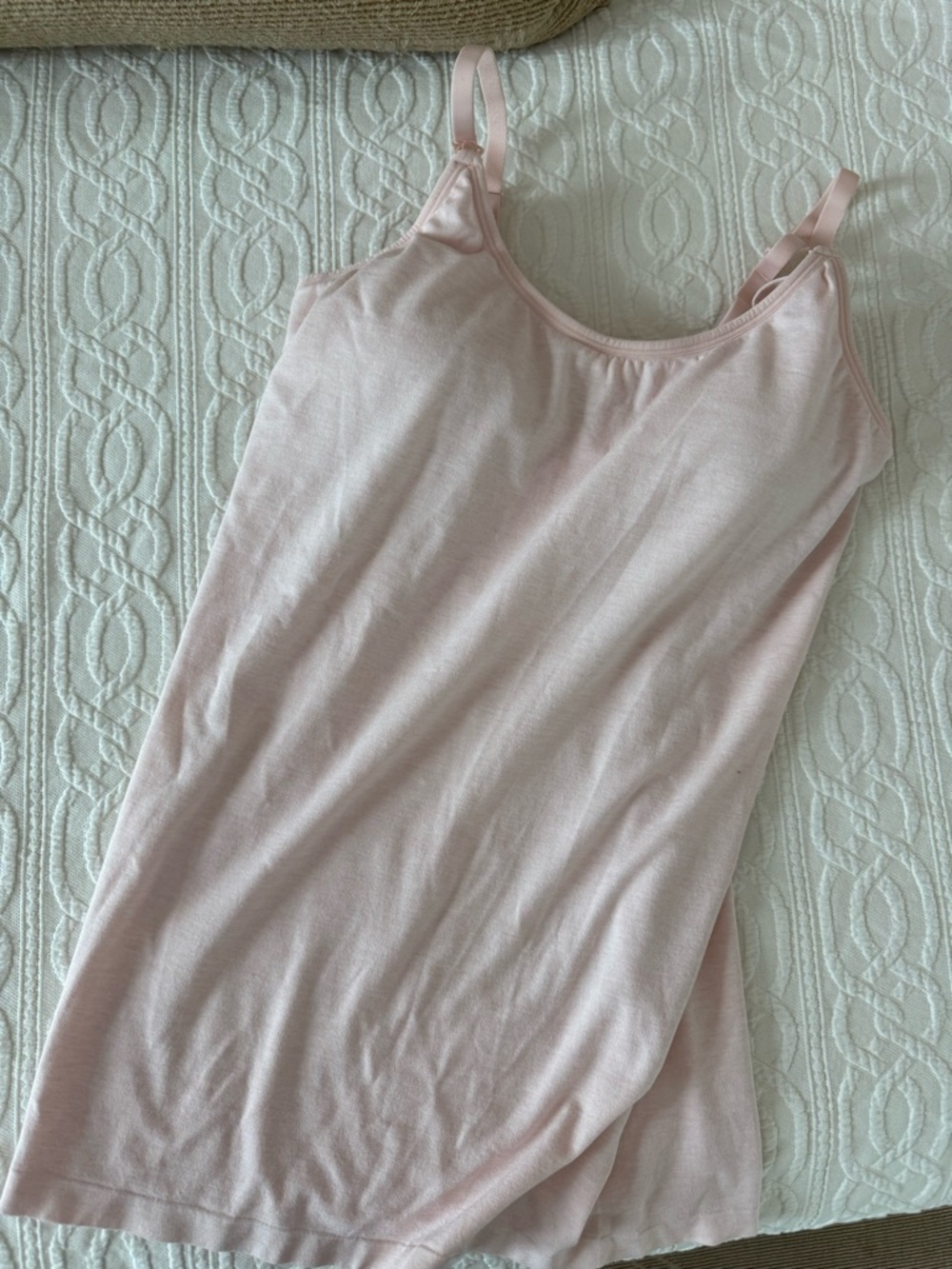 Women's Lightweight Pink Camisole Tank Top - nursing friendly